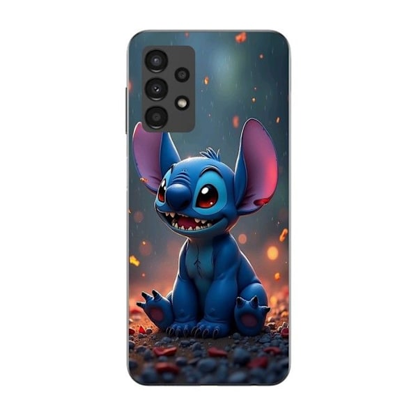 Coque Maniacase För Samsung galaxy A13 4g Söt Stitch 3D konst Svart