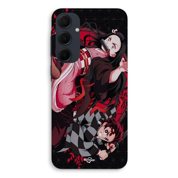 Coque - Maniacase - Samsung Galaxy A35 - Svart - Mjuk - Demon Slayer