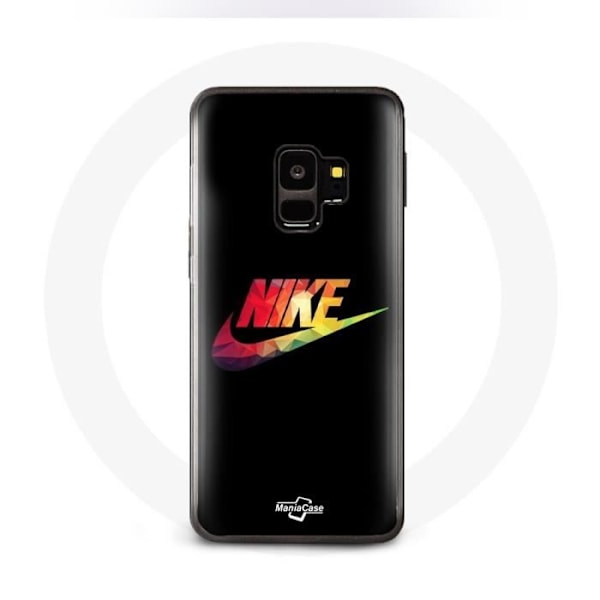 Coque för Samsung Galaxy S9 plus Nike-logotyp Färg svart bakgrund