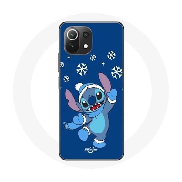 Coque för Xiaomi Mi 11 Lite Stitch snö jul blå
