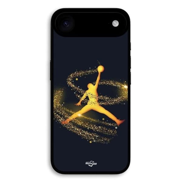 Cover til iPhone 17 Air Jordan logo glitrende guld gyllene