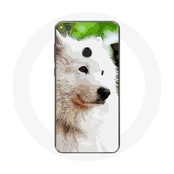Mobilskal för Huawei P8 Lite 2017 Svalhund Vit