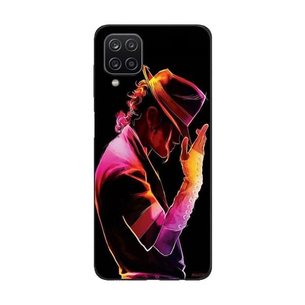 Coque Maniacase til Samsung Galaxy A12 Michael Jackson farverig Svart
