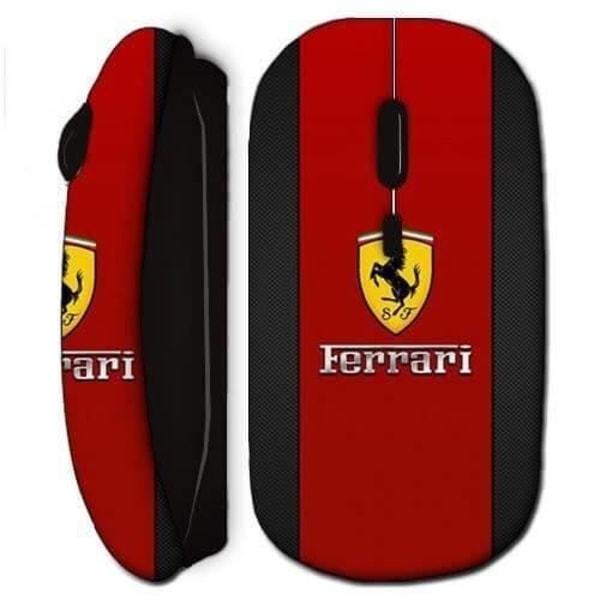 Röd svart trådlös mus Ferrari