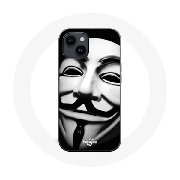 Skyddsfodral för Iphone 14 Plus - Maniacase - Anonym Mask - Mjuk - Svart - Unisex