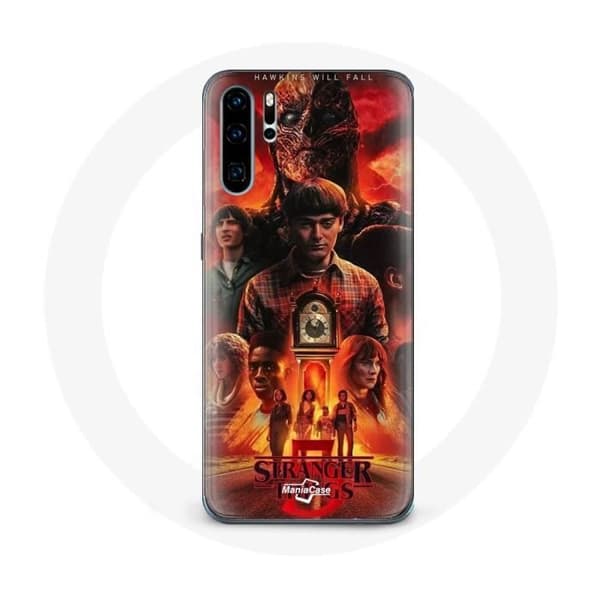 Coque - Maniacase - Huawei P30 - Sort - Fleksibel - Stranger Things Sæson 5