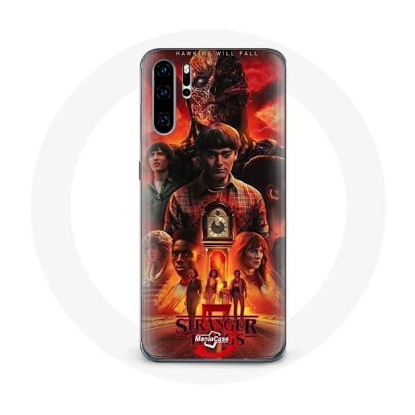 Coque - Maniacase - Huawei P30 - Svart - Mjuk - Stranger Things Säsong 5