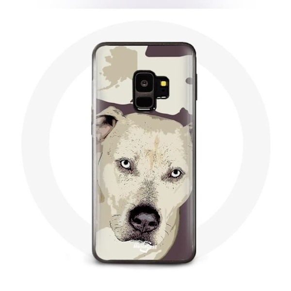 Fodral för Samsung Galaxy S9 Plus Vit Pitbull Hund