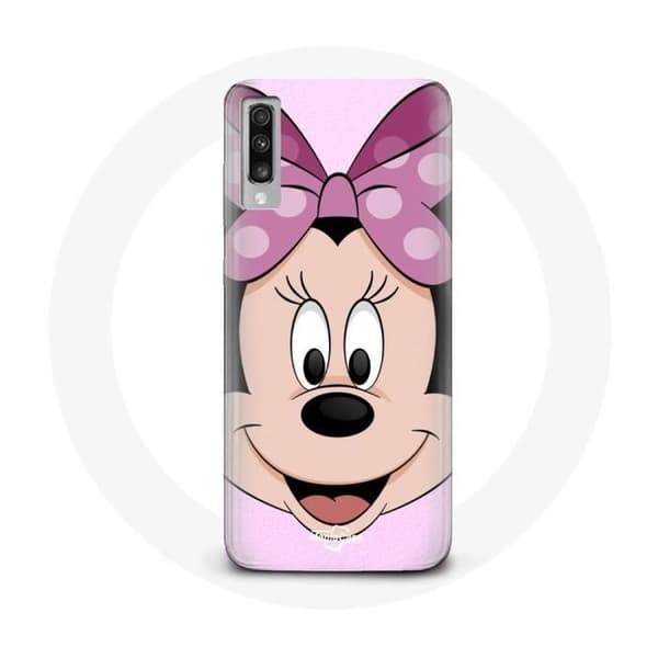 Samsung Galaxy A70 Minnie Mouse piirros vaaleanpunainen