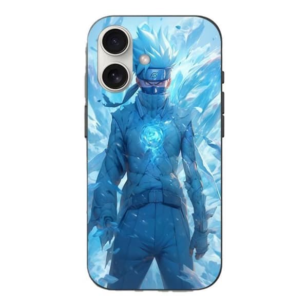 iPhone 16 Plus Cover - Naruto - Kakashi Hatake - Blød - Blå - Anime