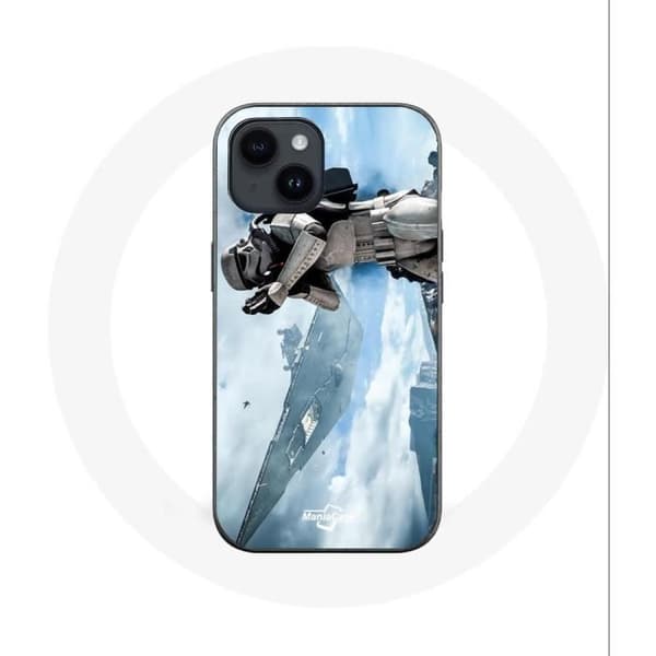 Coque - Maniacase - Iphone 14 - Star Wars stridets front - Souple - Noir