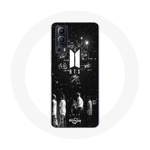 Coque - BTS - Vivo Y72 5G - Blød - Sort - BTS Medlemmer