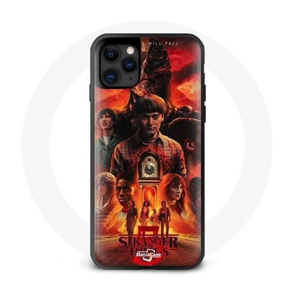 Cover - Maniacase - Iphone 13 Pro - Sort - Fleksibel - Stranger Things Sæson 5