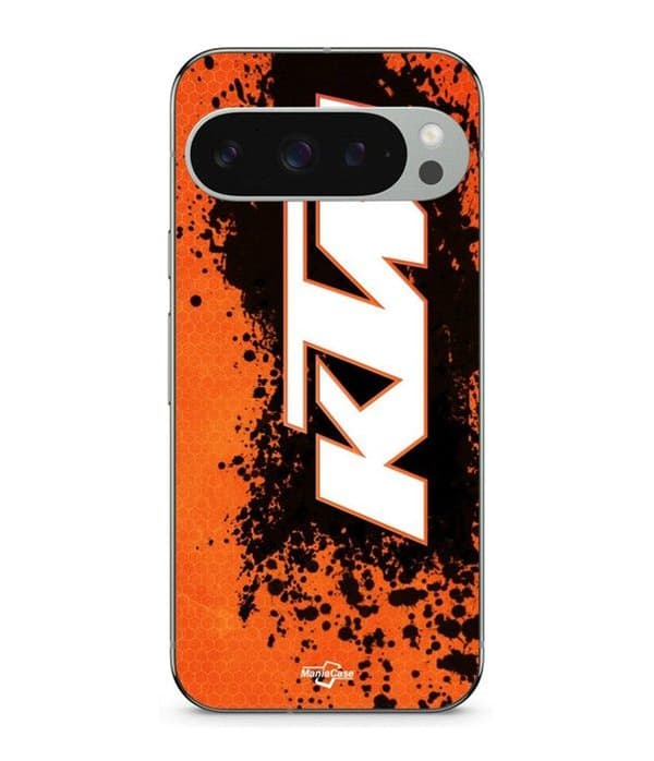 Cover - MANIACASE - Google Pixel 9 Pro - Blød - Sort - KTM logo Svart