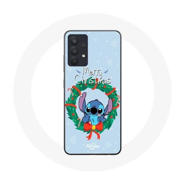 Coque för Samsung Galaxy A13 5G Stitch snö glad jul blå