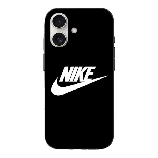 Iphone 16-fodral - Nike - Logotyp - Svart - Flexibel - Syntetisk vit svart