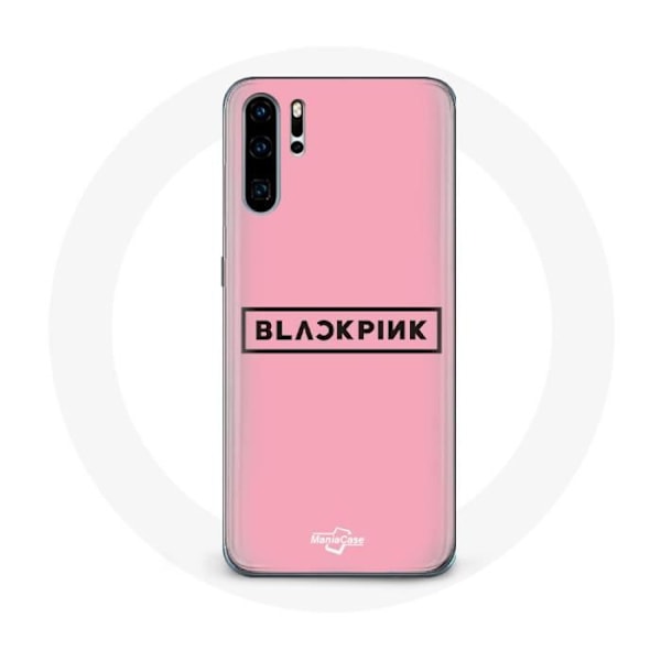 Coque för Huawei P30 Blackpink K-pop-grupp Logotyp Rosa Bakgrund