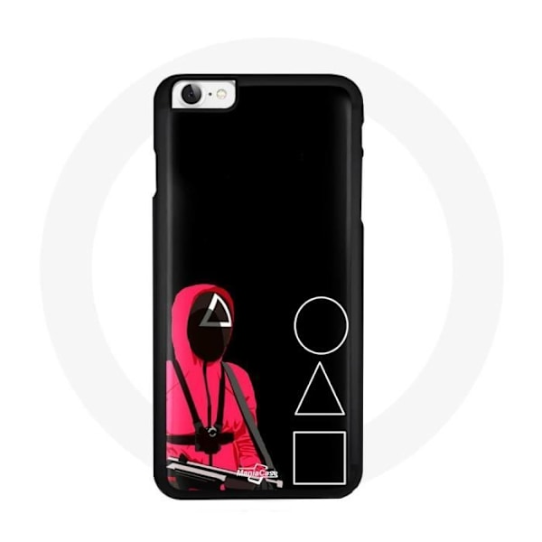 Coque Iphone 4 - Maniacase - Squid Game Mask - Mjuk - Svart - Unisex