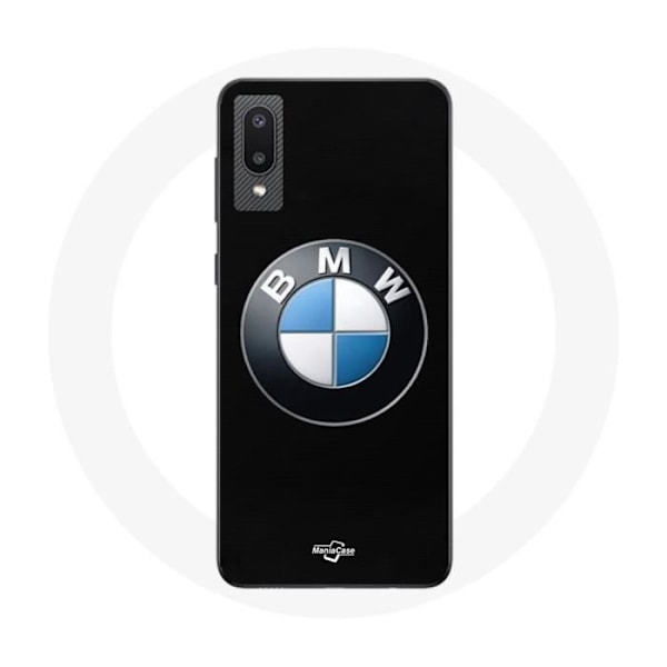 Coque för Samsung Galaxy A02 BMW-logotyp svart bakgrund