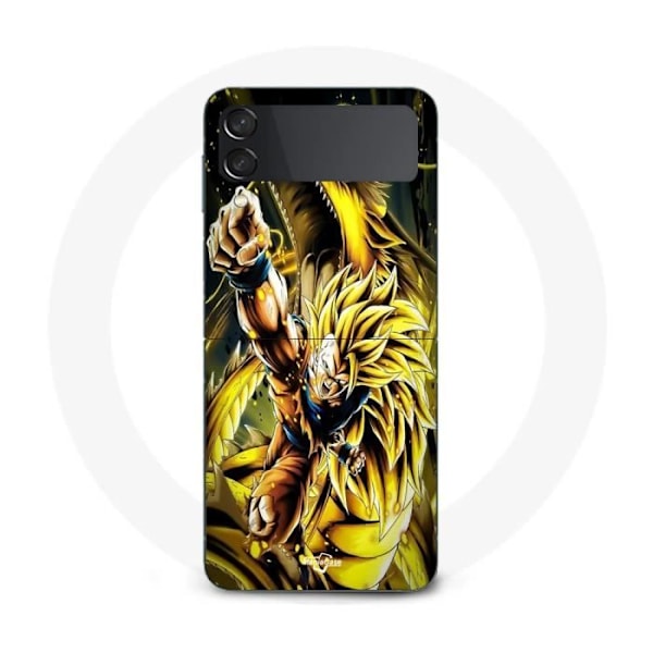 Coque Samsung Galaxy Z Flip3 Son Goku Super Saiyan SSJ3 Dragon Ball Attack