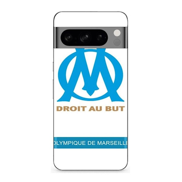 Telefonfodral - MANIACASE - Google Pixel 8a Pro - Mjuk - Svart - OM-logotyp Olympique de Marseille Svart