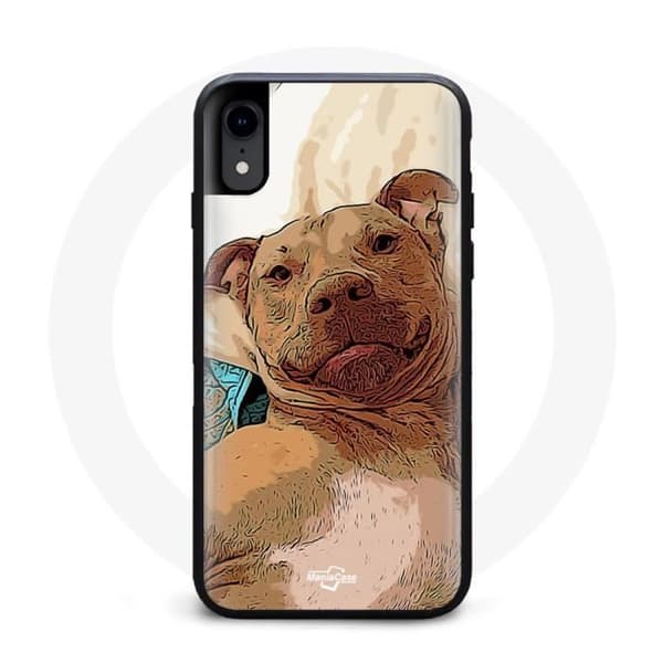 Coque - MANIACASE - Iphone XR - Blød - Sort - Sød Pitbull