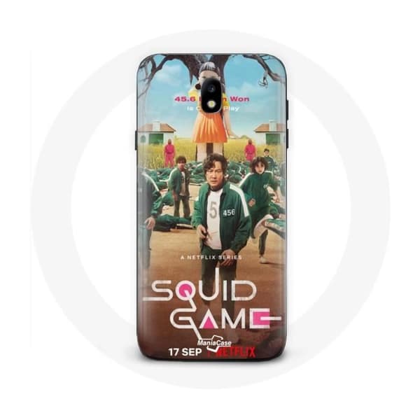 Cover - Samsung - Galaxy J7 2017 - Blød - Hvid - Squid Game