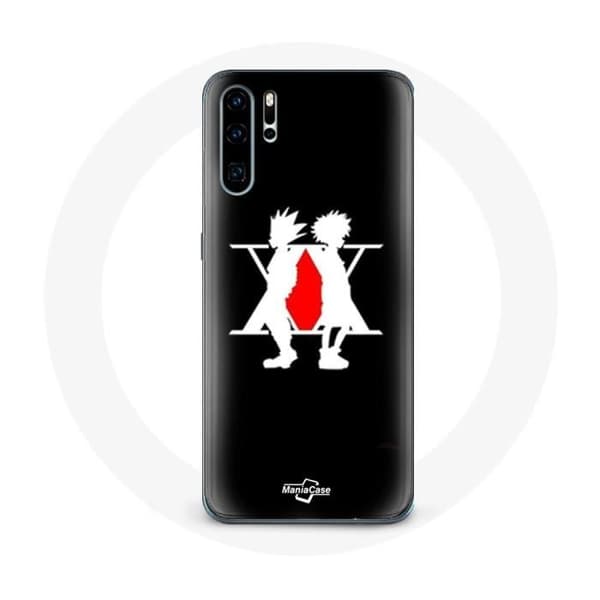 Cover til Huawei P30 Hunter x Hunter Manga Logo Sort Baggrund