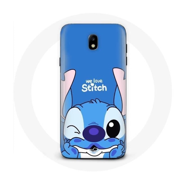 Coque - Samsung - Galaxy J3 2017 - Söt Stitch - Flexibel - Barnskydd Blå