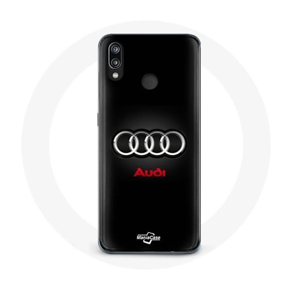Coque för Huawei P20 Lite Audi-logotyp Metall svart bakgrund