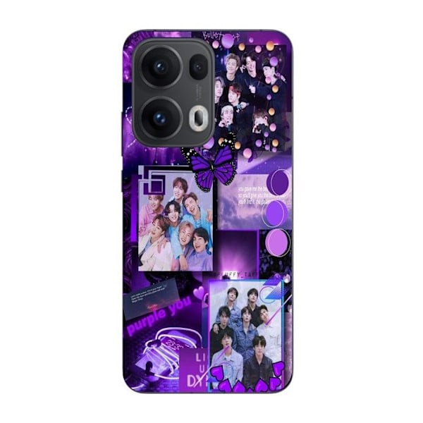 Coque Maniacase för Oppo Reno 13 Pro 5G BTS koncept lila Svart