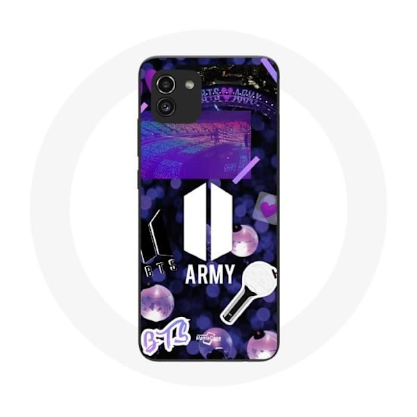 Coque för Samsung Galaxy A03 Bangtan Sonyeondan Logotyp BTS och Logotyp ARMY I Purple You