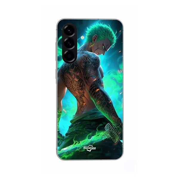 Coque - Maniacase - Samsung Galaxy A56 - Silikon - Mjuk - One Piece Zoro 3D Svart