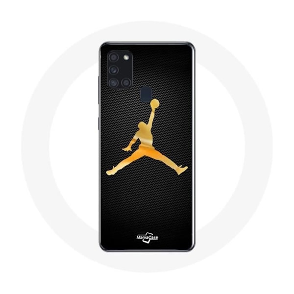 Coque - Maniacase - Samsung Galaxy A21S - Souple - Gul - Michael Jordan-logotyp Gul
