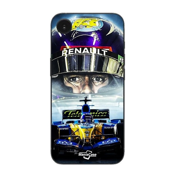 Coque Maniacase för iPhone 16E Renault R25 Aston Martin F1 Fernando Alonso Svart