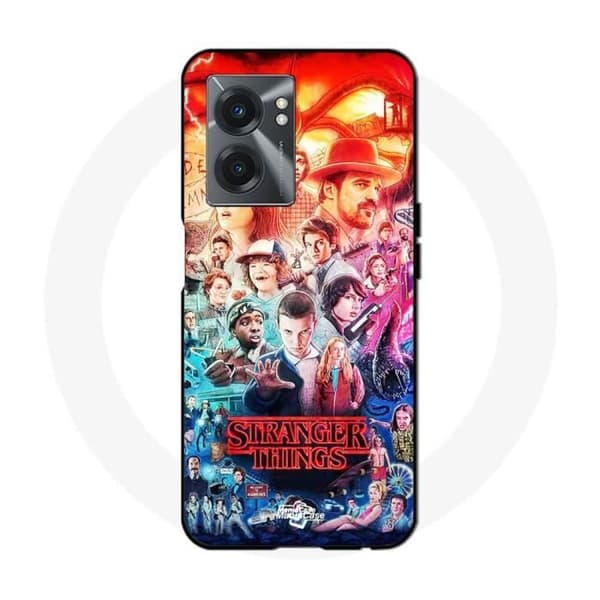 Coque - Maniacase - Realme V23 - Sort - Blød - Stranger Things sæson 4