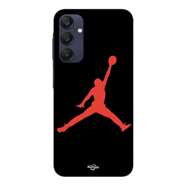Coque - Maniacase - Samsung Galaxy A25 - Jordan Logo 23 - Silikon - Röd Röd