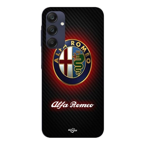 Coque - Maniacase - Samsung Galaxy A25 - Alfa Romeo-logotyp - Mjukt - Svart
