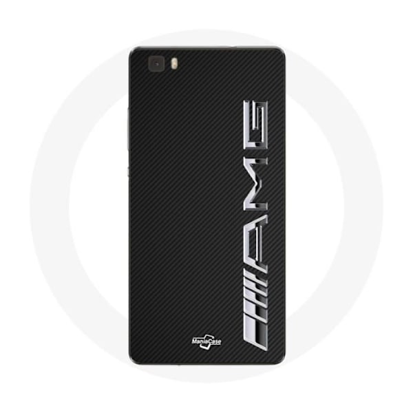 Coque för Huawei P8 Amg-logotyp Kolfibertextur