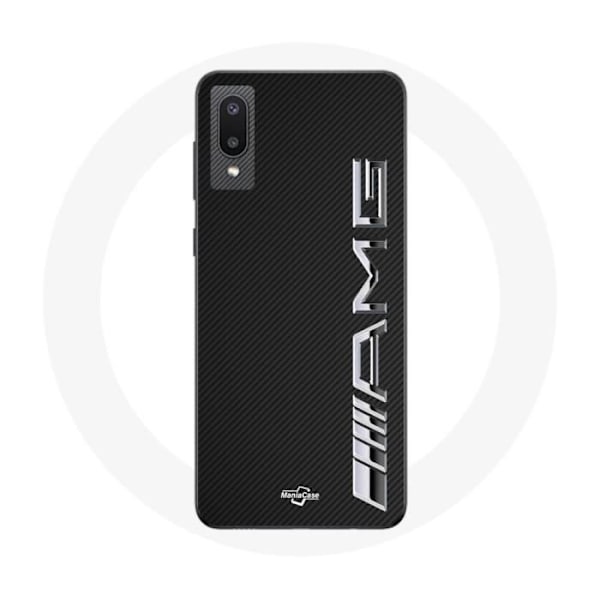 Coque för Samsung Galaxy A02 Amg Logotyp Kolfibertextur