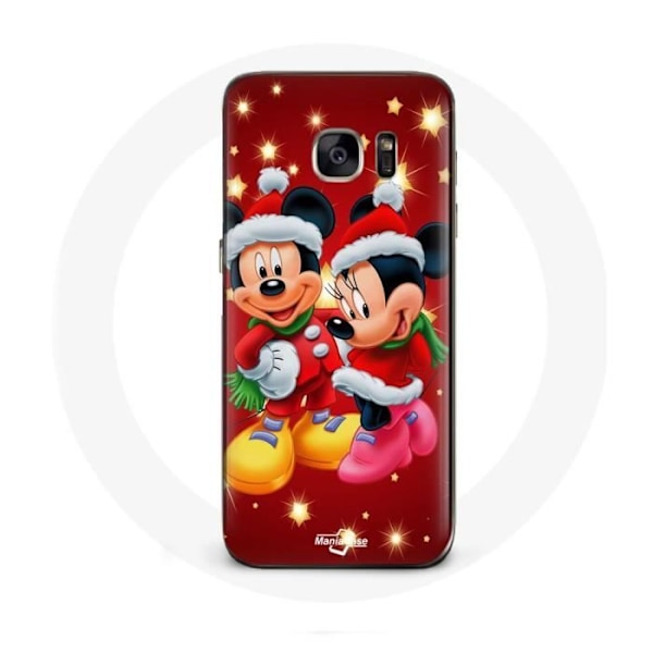 Skyddsfodral för Samsung Galaxy S6 Edge Mickey Mouse och Minnie Mouse på juldagen