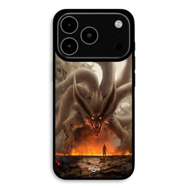 Cover til iPhone 17 Pro Max Naruto Kurama Maniacase Svart