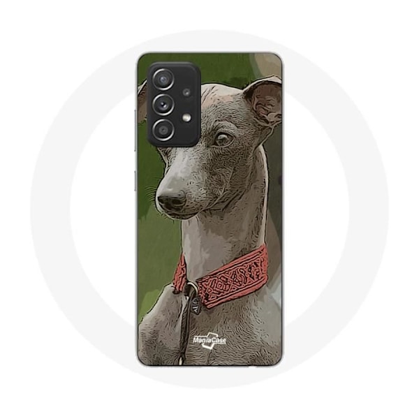 Coque - Samsung - Galaxy A52 - Souple - Lévrier greyhound - Grå Grå