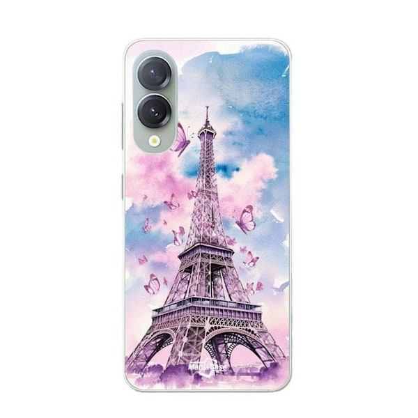 Telefonfodral - Maniacase - Samsung Galaxy S25 Edge - Silikon - Svart - Eiffeltornet Svart