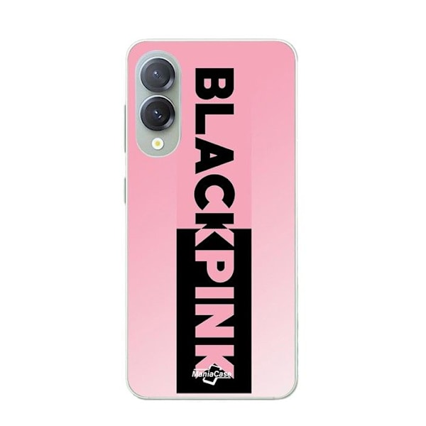 Coque för Samsung Galaxy S25 Edge Blackpink logotyp i rosa och svart Maniacase Svart