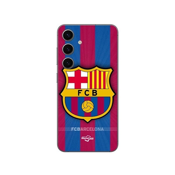 Coque - Maniacase - Samsung Galaxy S23 FE - Silikon - Mjuk - FC Barcelona-logotyp Svart