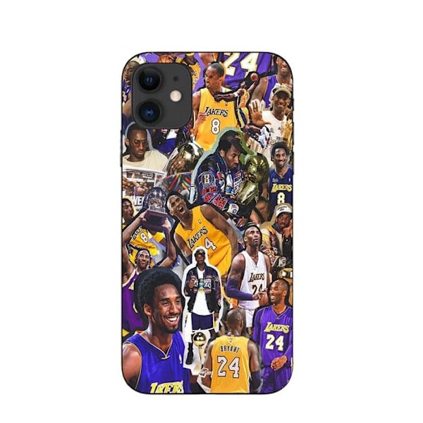 Coque Maniacase för Iphone 11 Kobe Bryant alla generationer NBA-mästare svart