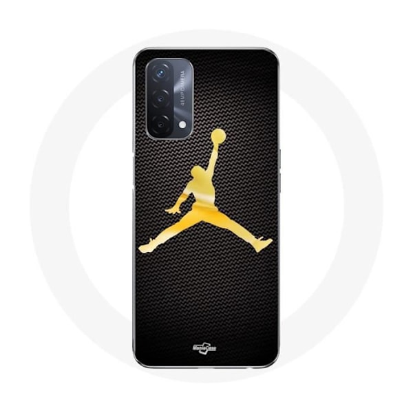 Coque - Nike - Oppo A93 5G - Jordan-logotyp 23 - Guld färg - Mjuk gyllene