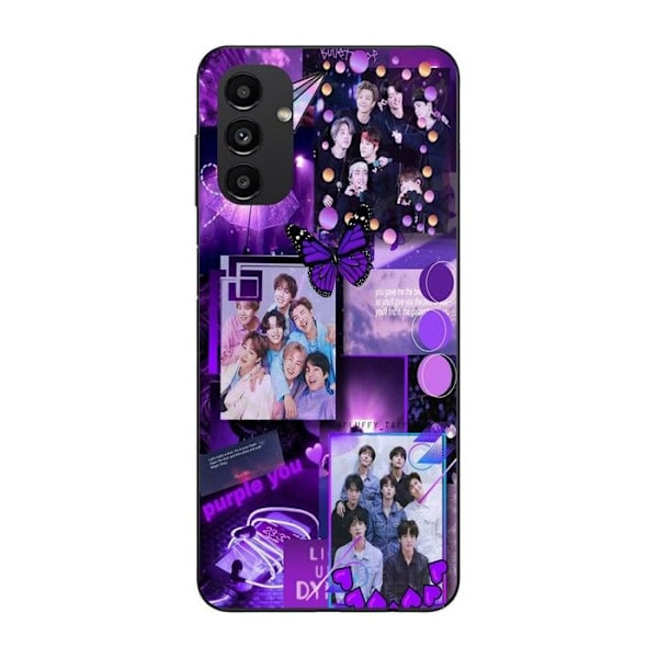 Coque Maniacase För Samsung Galaxy A13 5G BTS Koncept Lila Svart