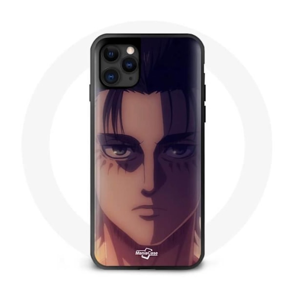 Coque - Maniacase - Iphone 12 Pro Max - Eren Yeager - Silikon - Svart svart
